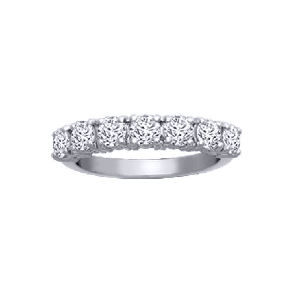 18ct White Gold 1.5ct Diamond 7 Stone Eternity Ring 4mm V