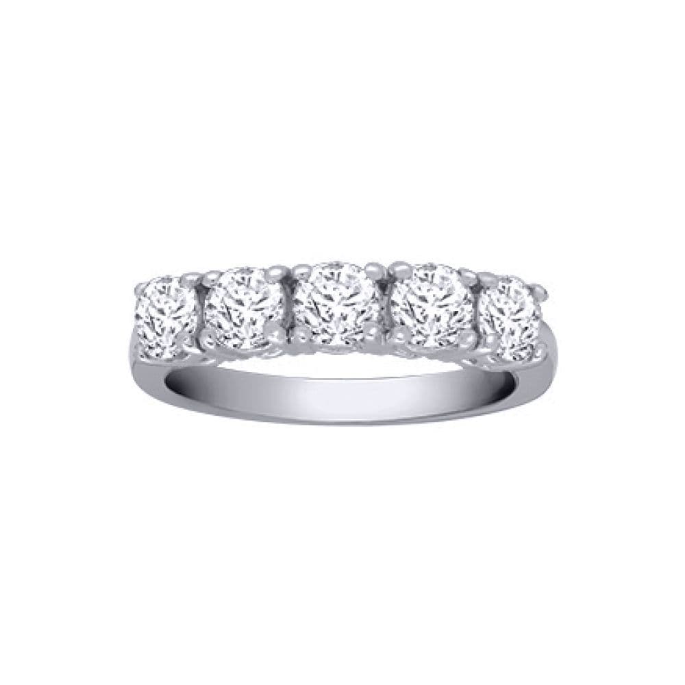 18ct White Gold 1.75ct Diamond 5 Stone Pentalogy Eternity Ring U