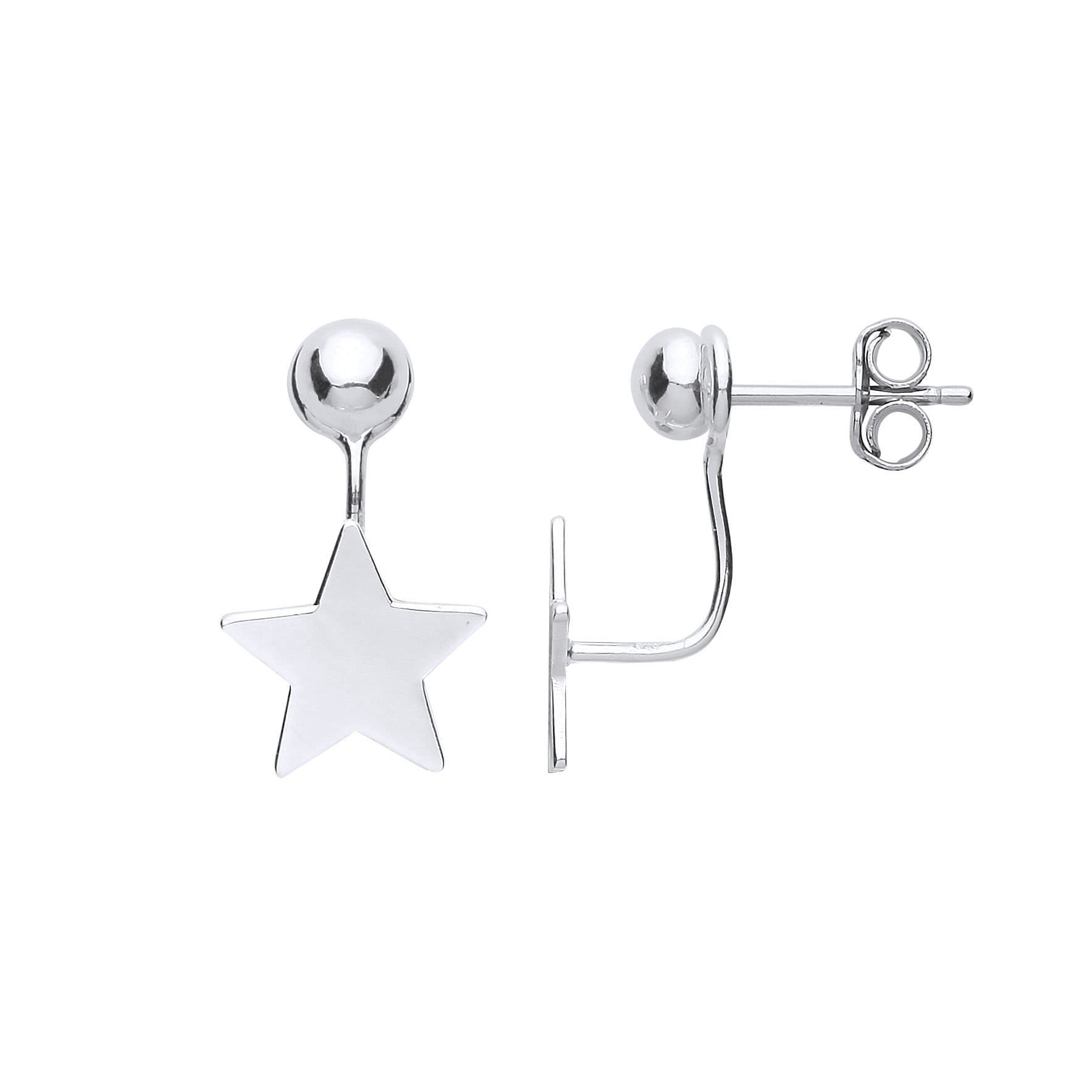 Convertible Star Ball Drop Jacket Earrings GVE757