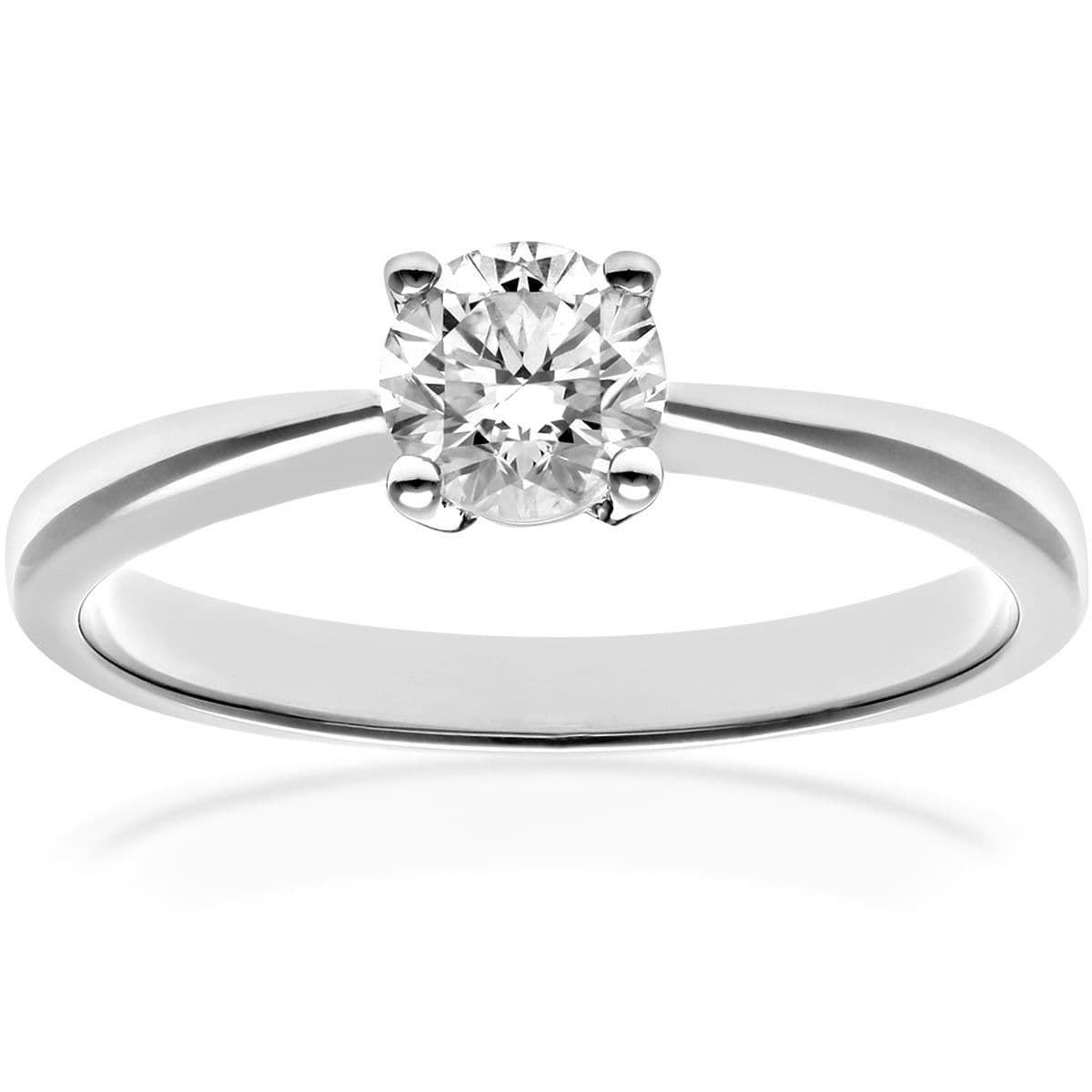 18ct White Gold 1 2ct Diamond 4 Claw Solitaire Engagement Ring PR0AXL4307W18JPK