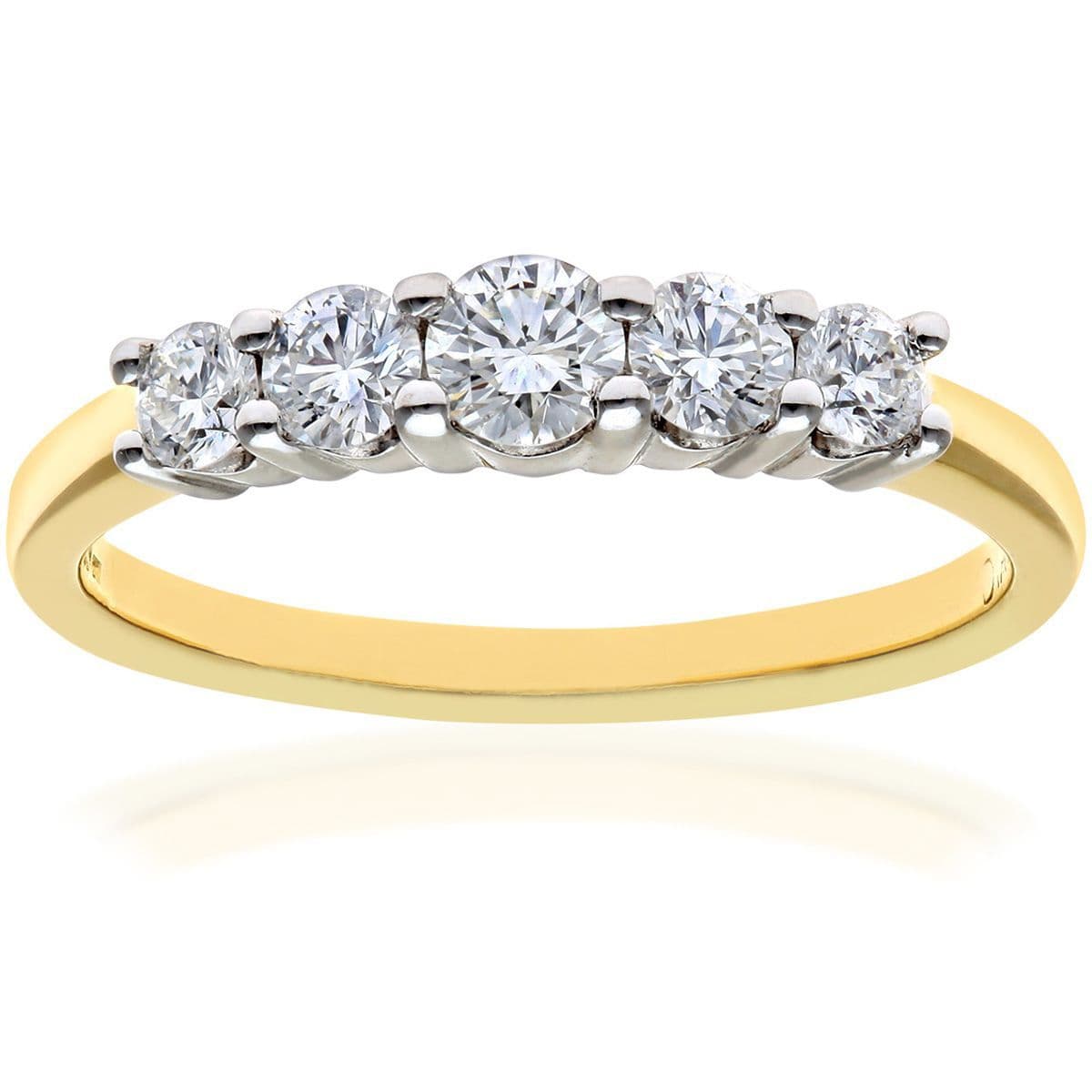 18ct Diamond 5 Stone Eternity Ring 3mm 0.50CT H SI PR0AXL7899Y18HSI