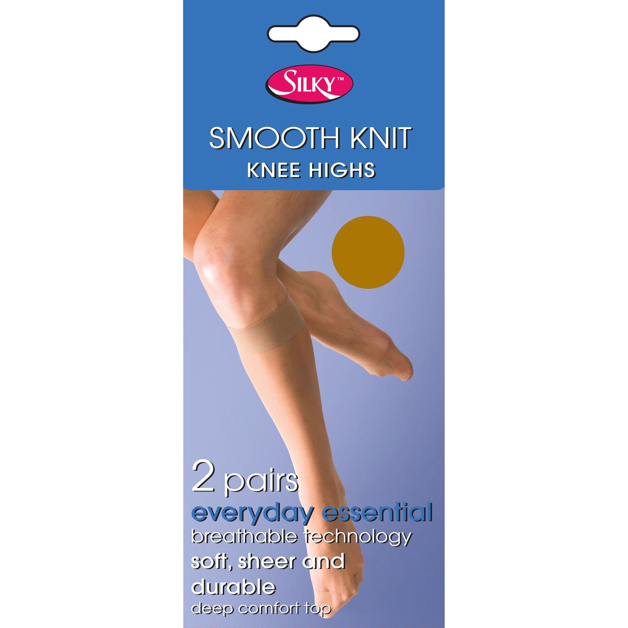 Smooth Knit Knee Highs Pale