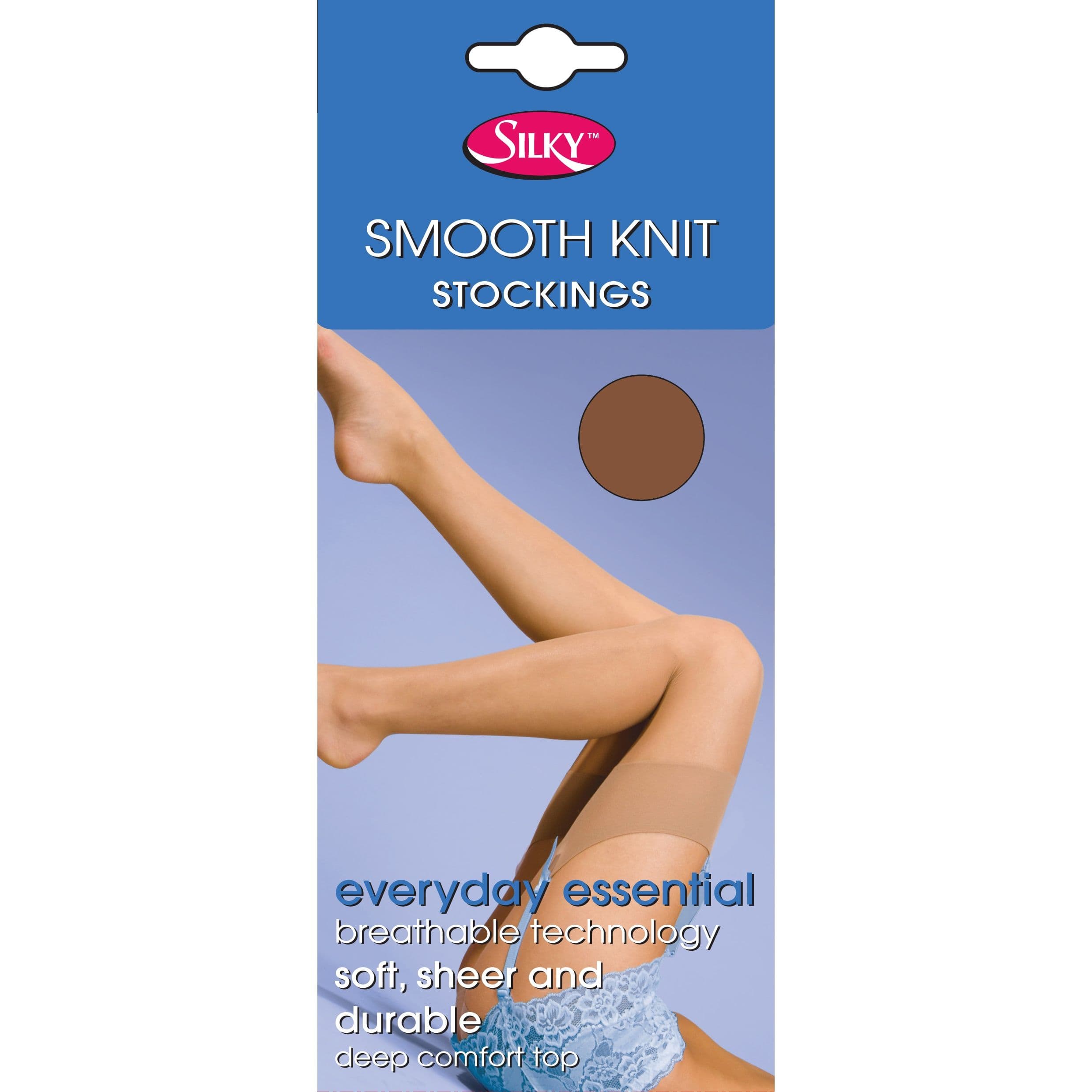Smooth Knit Stockings Pale