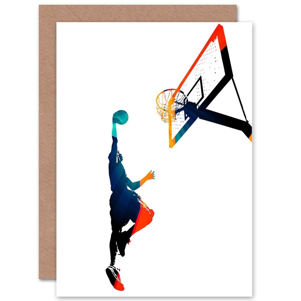 Basketball Slam Dunk Greeting Card