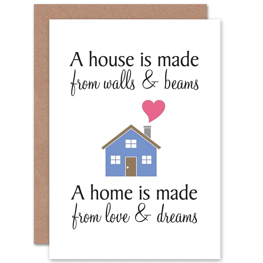 New House Walls Beams Love Dreams Greetings Card