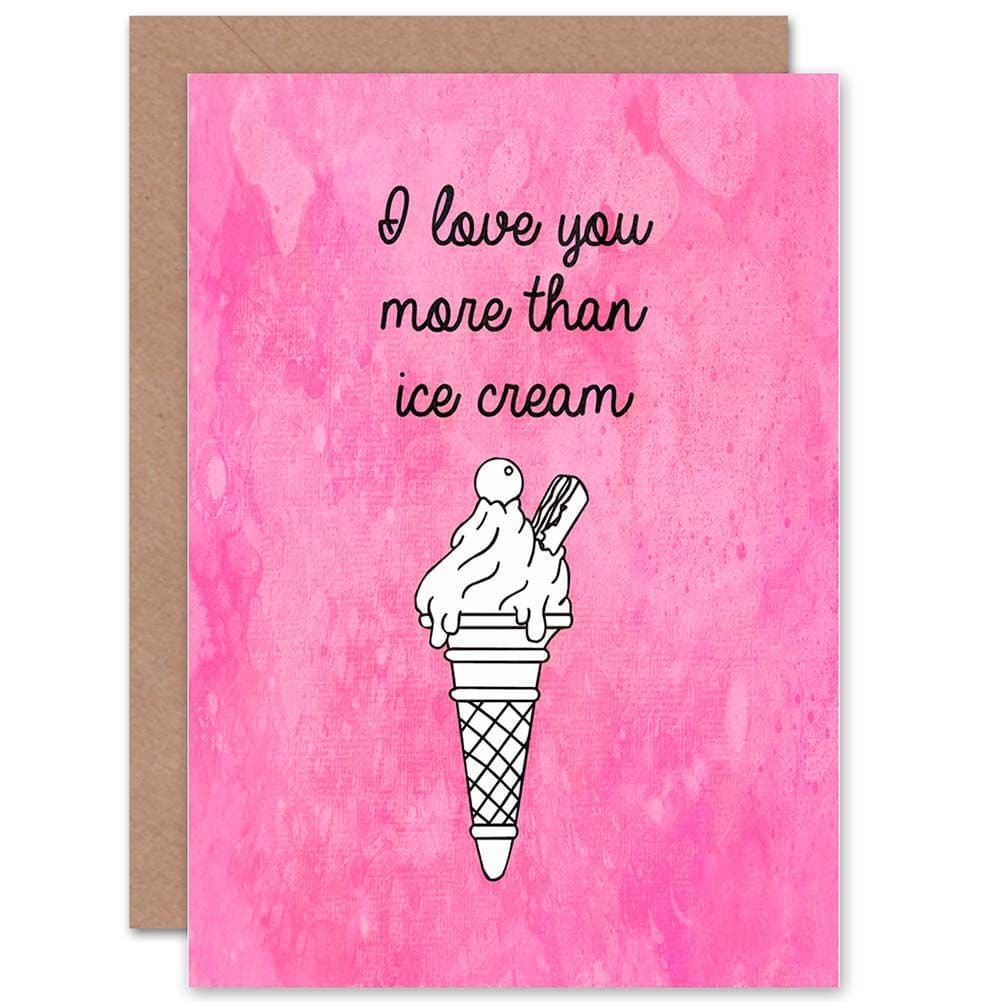 I Love You More Than Ice Greetings Card