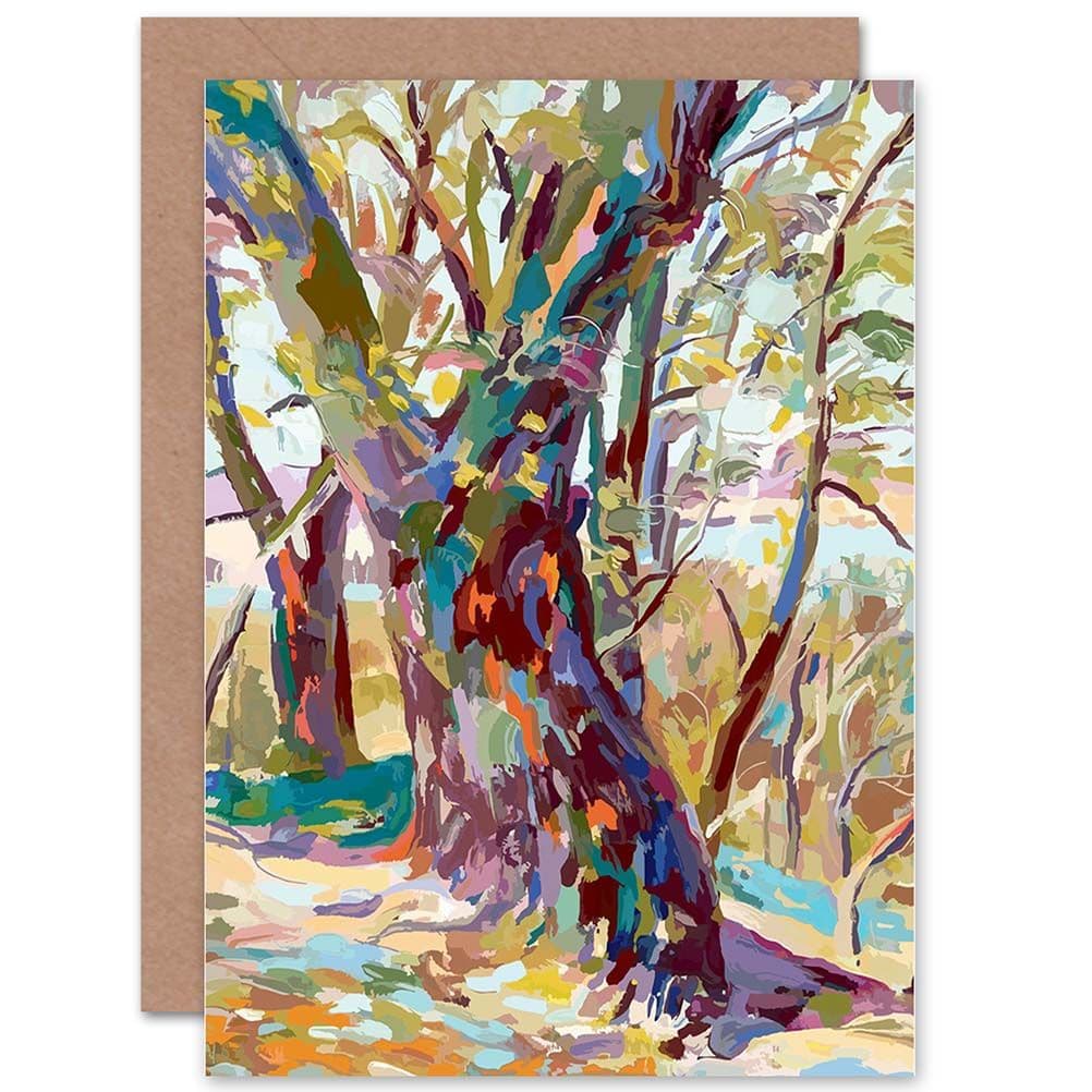 Abstract Tree Forest Impressionist Greetings Card