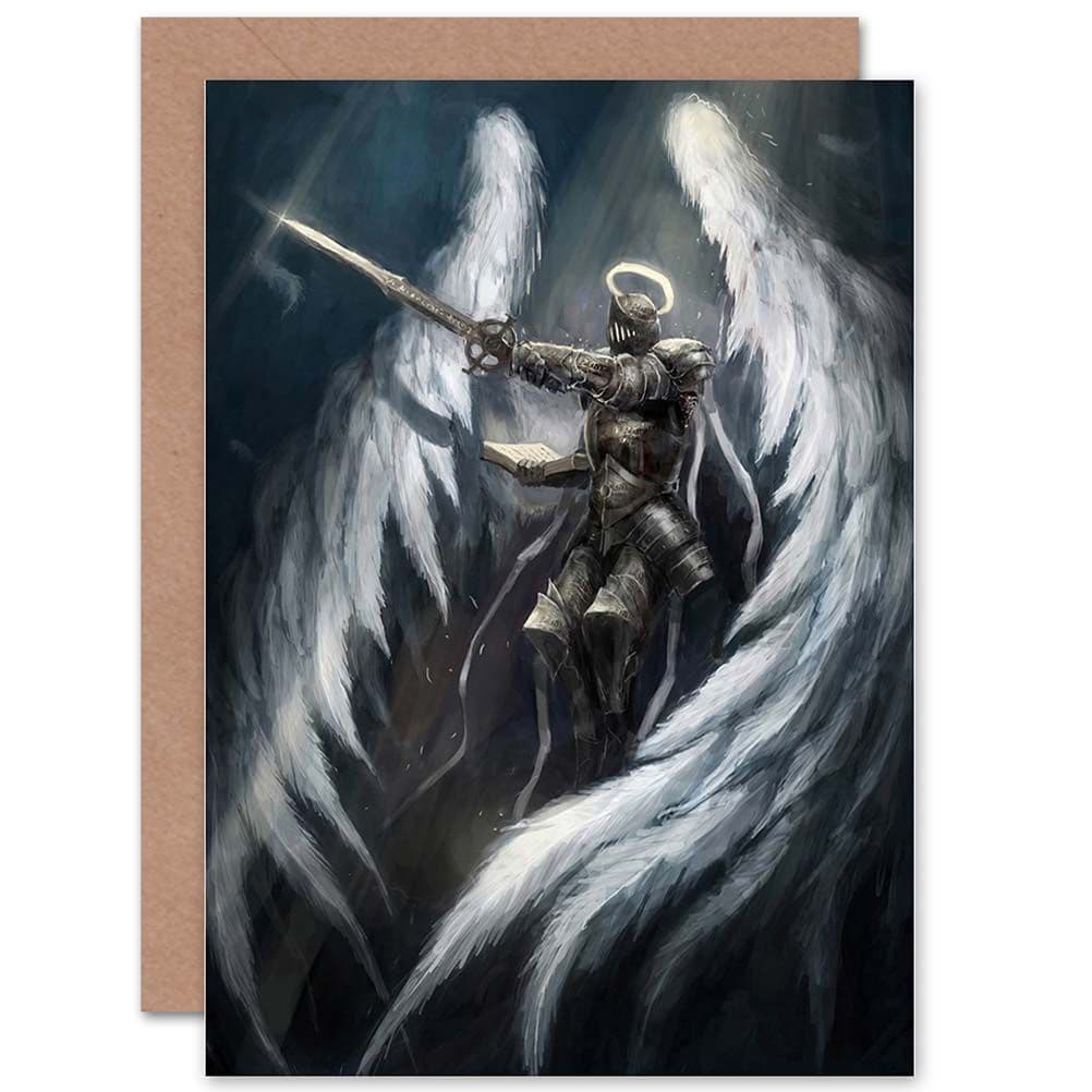 Fantasy Angel Knight Warrior Greetings Card