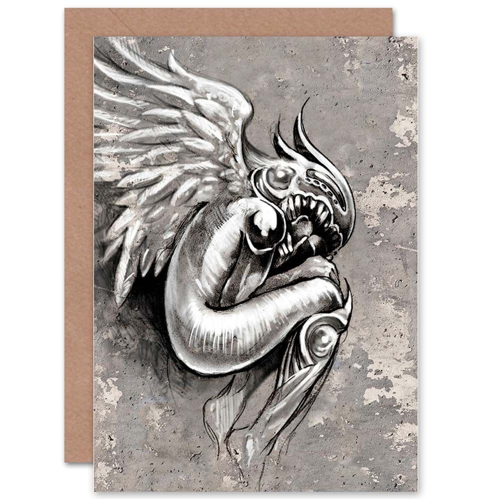 Fantasy Grafitti Angel Greetings Card