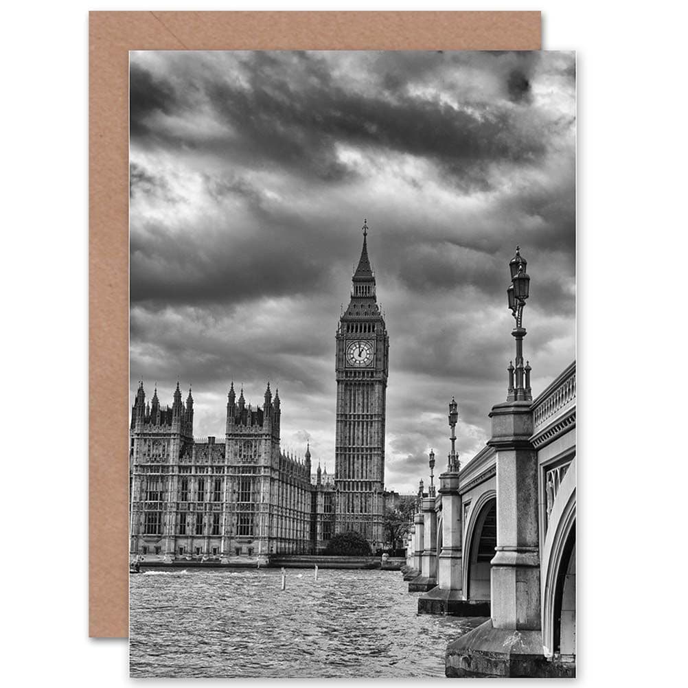 Cityscape Landmark Bridge Big Ben Greetings Card