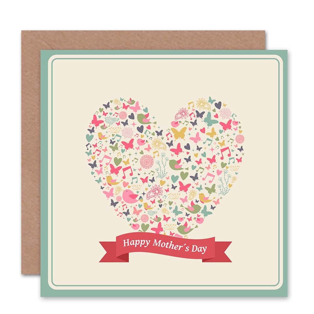 Artery8 Women's Love Heart Butterfly Notes For Mum Mothers Day Card