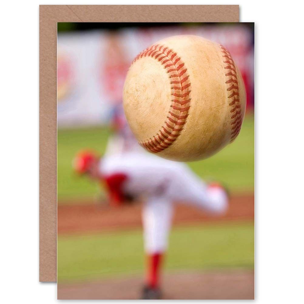 Baseball Bowler Sport Ball Birthday Greeting Card
