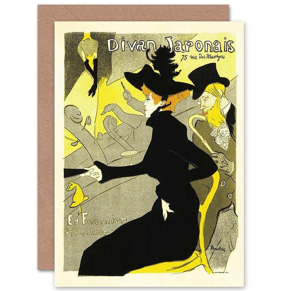 Culture Cafe Concert Japan Paris Toulouse-Lautrec Greetings Card