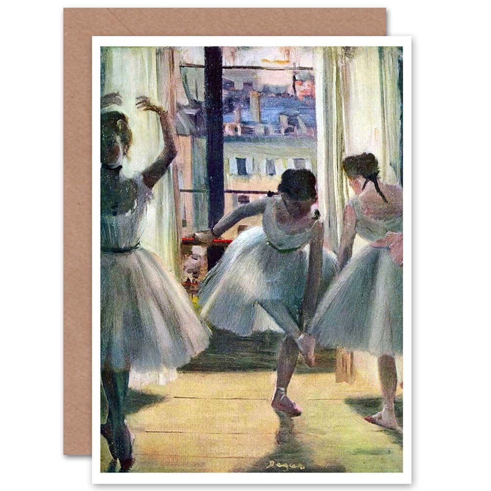 Edgar Degas Three Dancers In A Practice Room Old Master Greetings Card