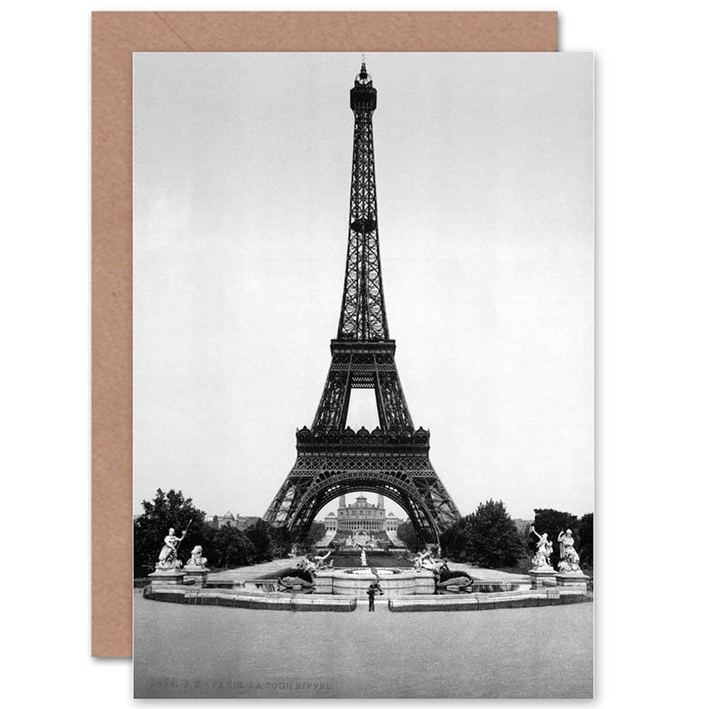 Eiffel Tower Trocadero Exposition Universal 1900 Paris Old Greetings Card