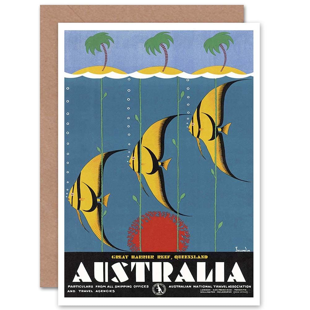 Great Barrier Reef Queensland Australia Fish Tropical Greetings Card
