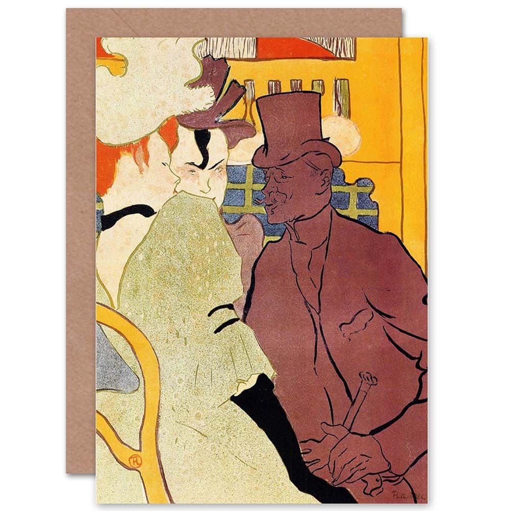Henri De Toulouse Lautrec English Man Moulin Rouge Greetings Card