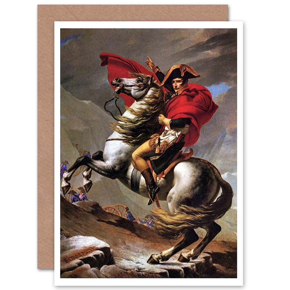 Jacques Louis David Napoleon Crosses Great St Bernard Pass Greetings Card