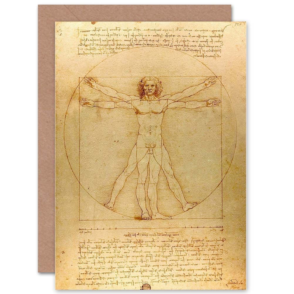 Leonardo Da Vinci Vitruvian Man Greetings Card