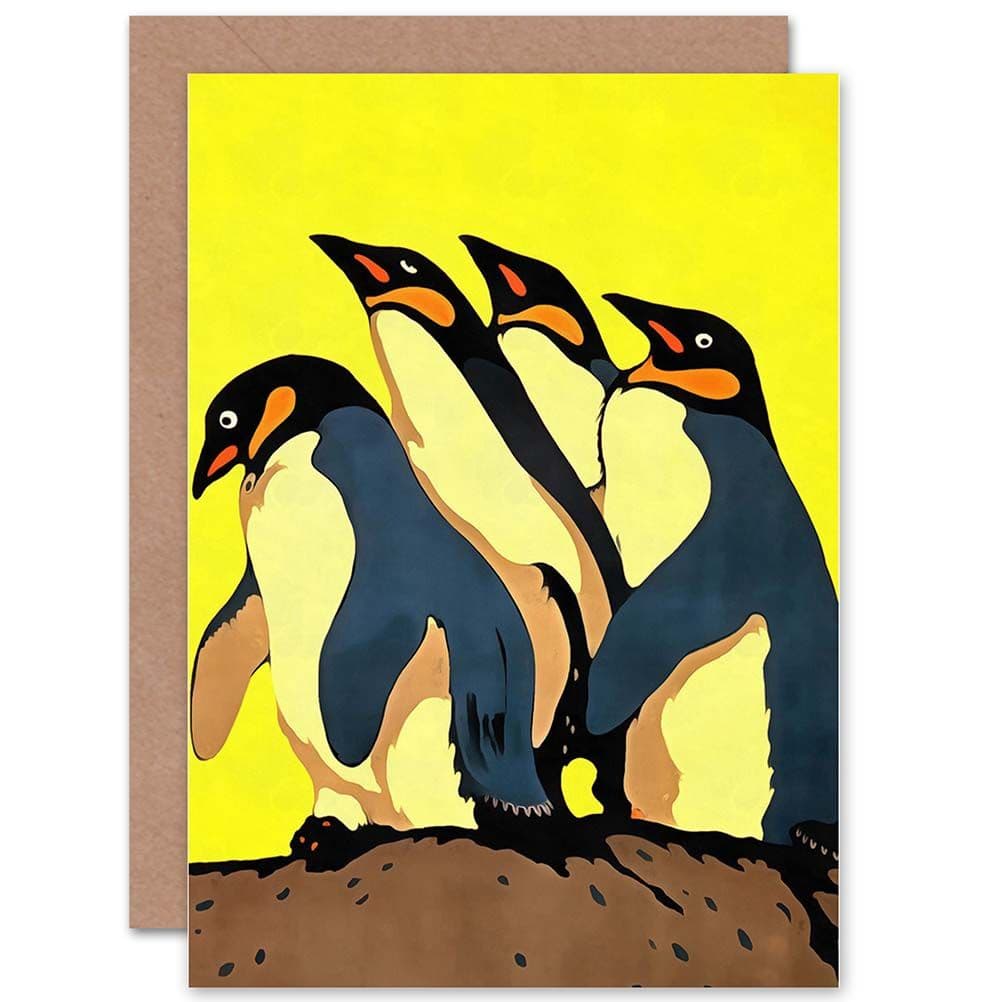 Penguins Birthday Greetings Card