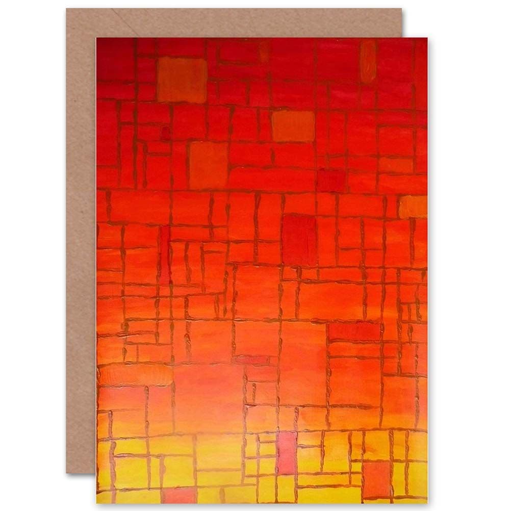 Piet Mondrian Abstract Old Master Painting Greetings Card