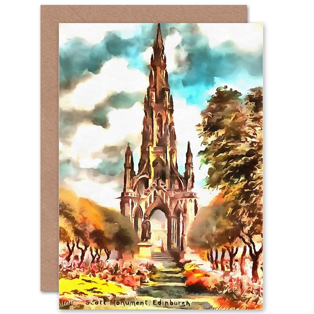 Scott Monument Edinburgh Birthday Greetings Card