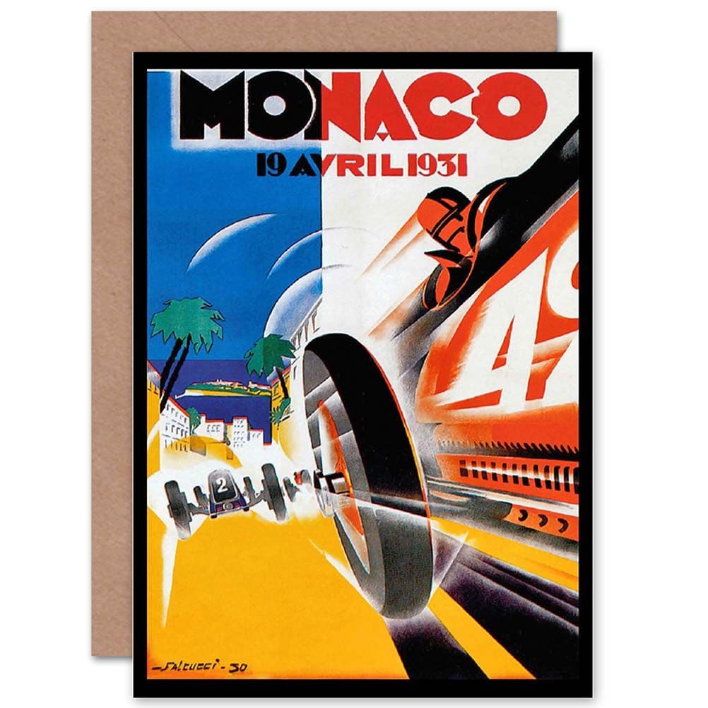 Sport Motor Monaco Grand Prix France Birthday Greetings Card