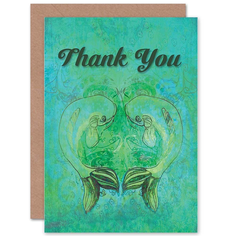 Thank You Fish Pond Birthday Greetings Card