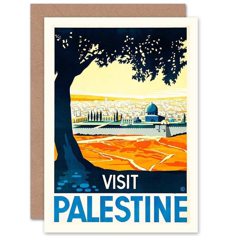 Travel Palestine Advert New Birthday Greetings Card
