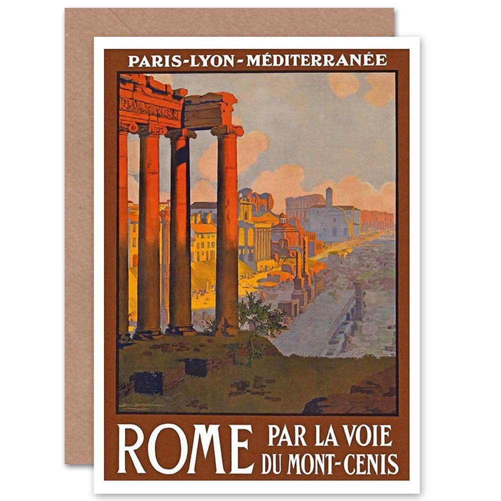 Travel Ruin Forum Rome Italy Birthday Greetings Card