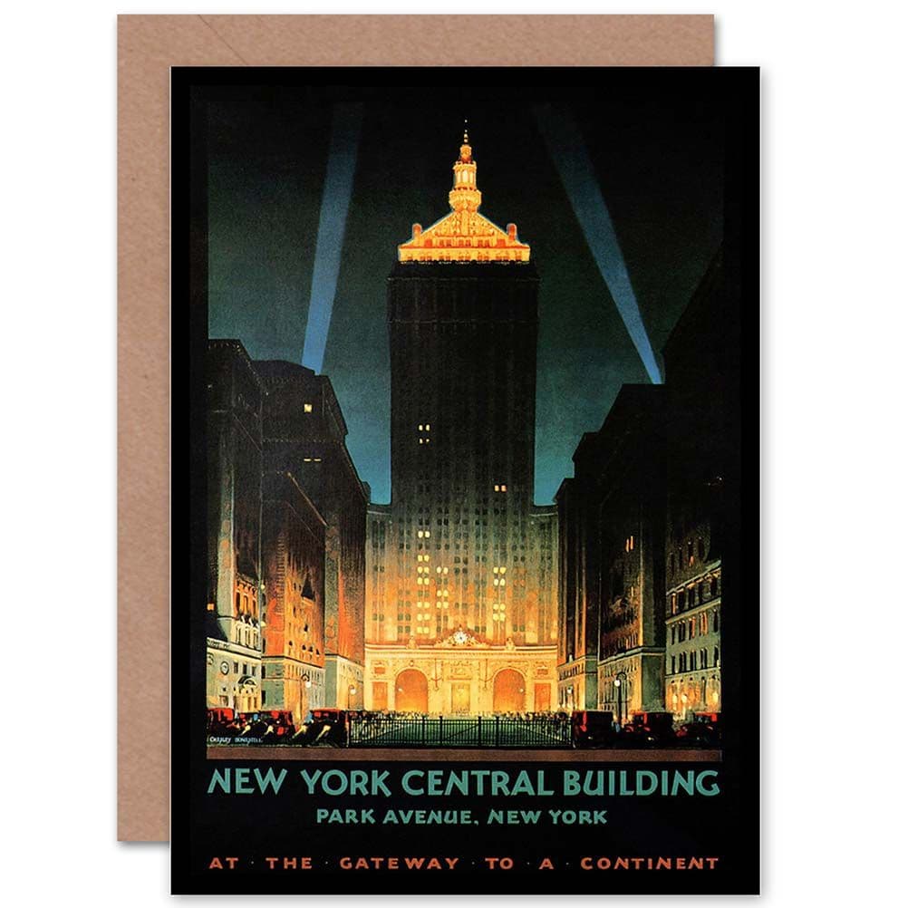 Travel New York Central Park Avenue Usa Ad Birthday Greetings Card