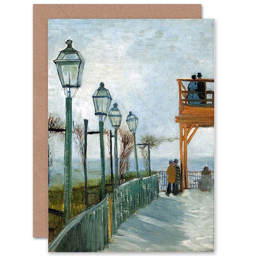 Vincent Van Gogh Belvedere Overlooking Montmartre 1886 Greetings Card