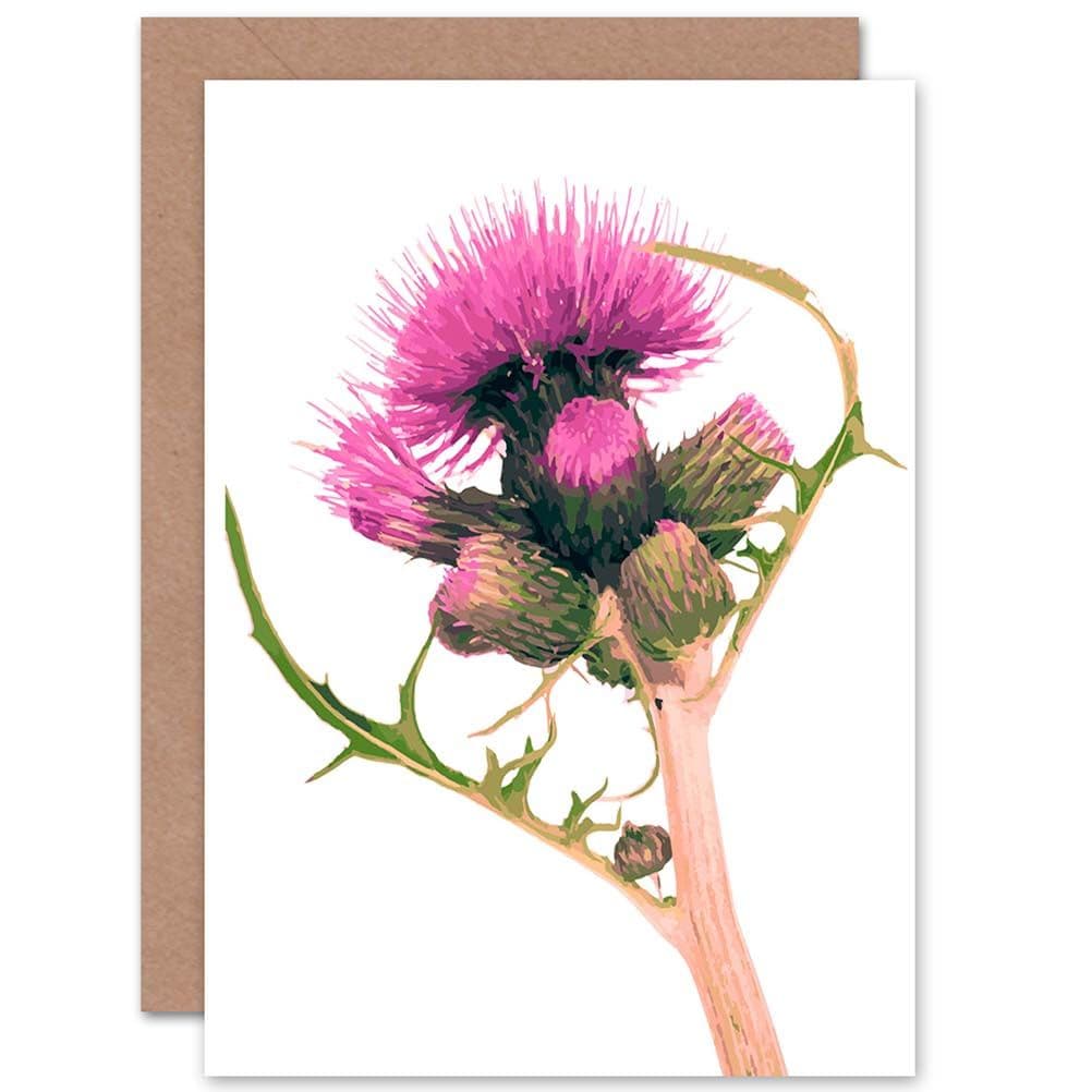 Scottish Thistle Flower Scotland Jaggy Cool Greetings Card