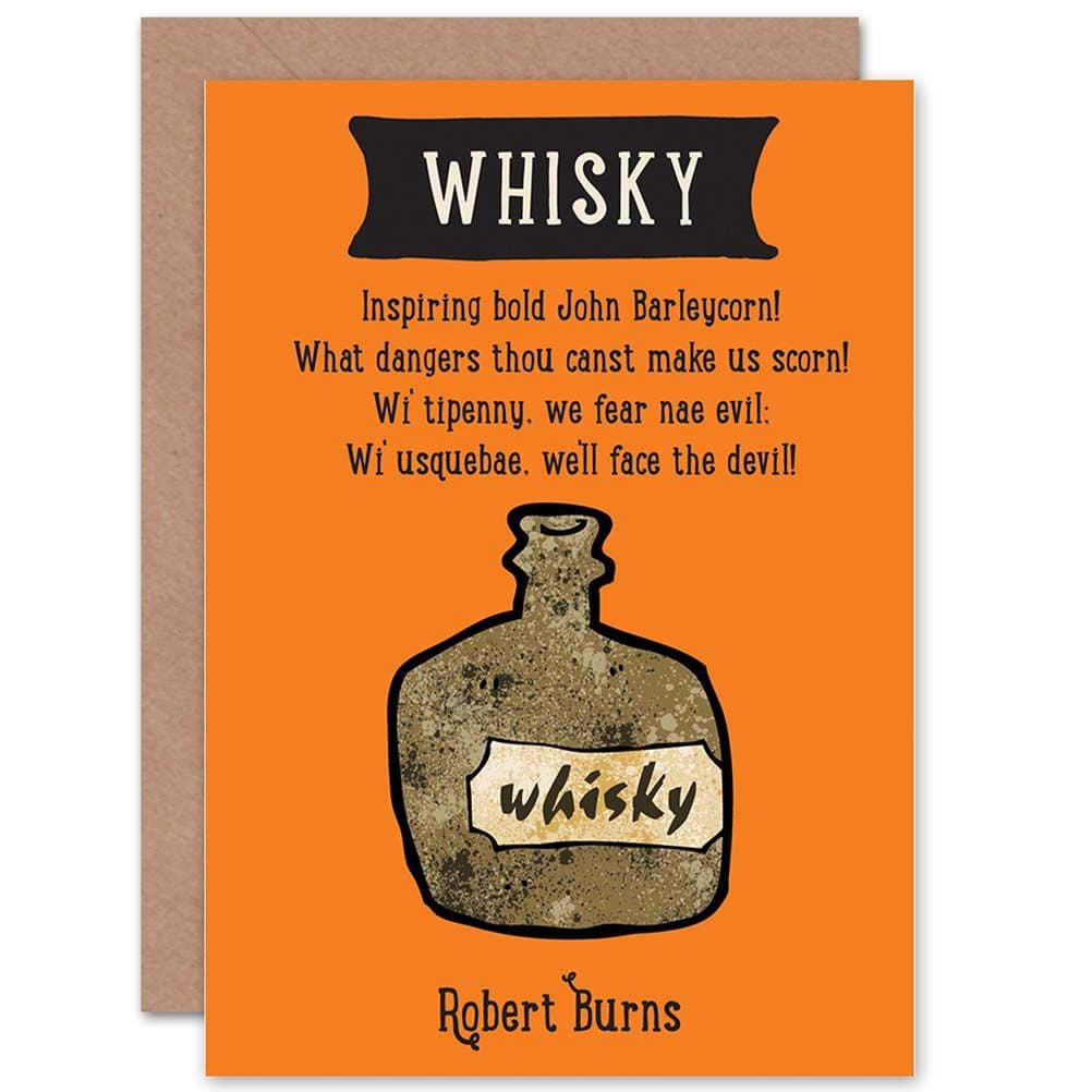 Quote Burns Poem Tam O'Shanter Whisky Scotland Greetings Card