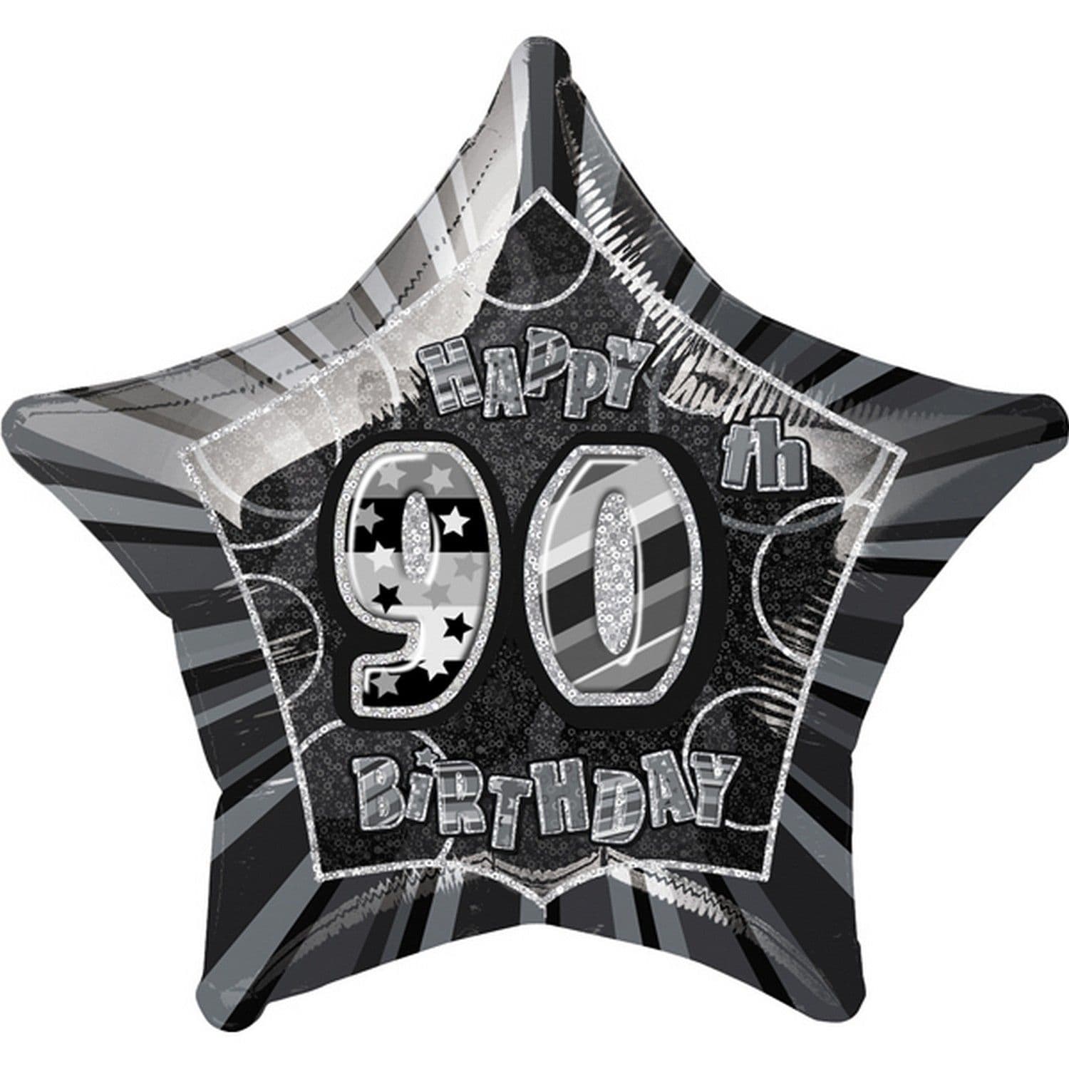 Happy 90th Birthday Star Foil Balloon