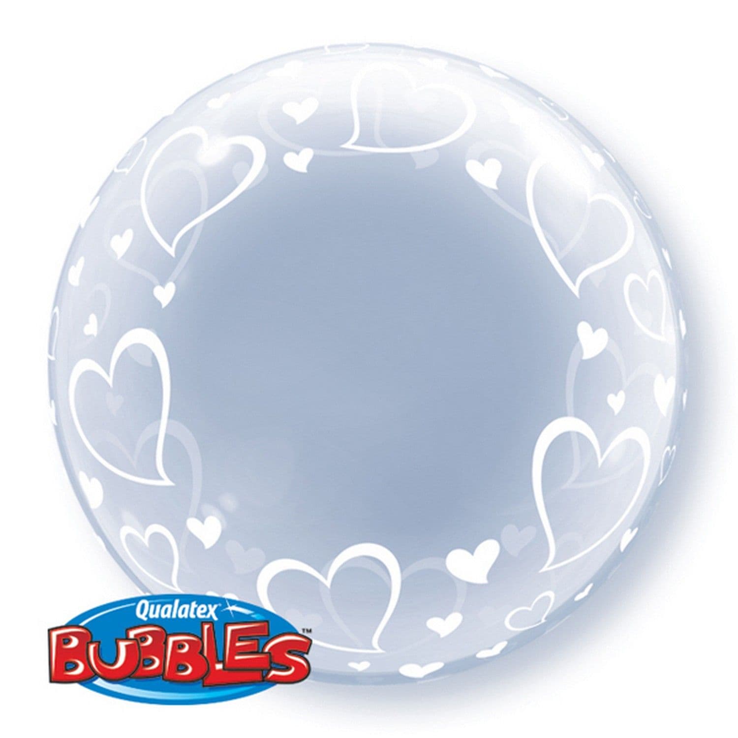 24 Inch Stylish Hearts Deco Bubble Balloon