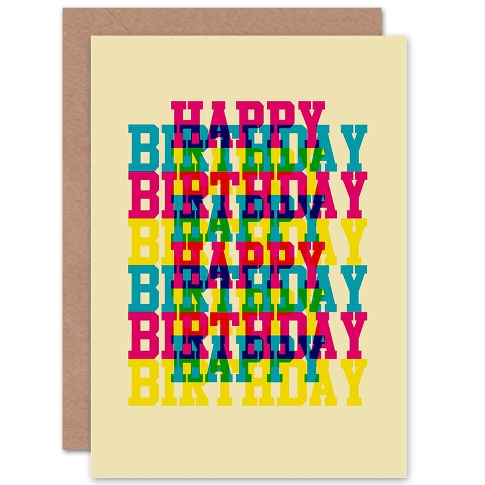 Trippy Happy Birthday Greetings Card