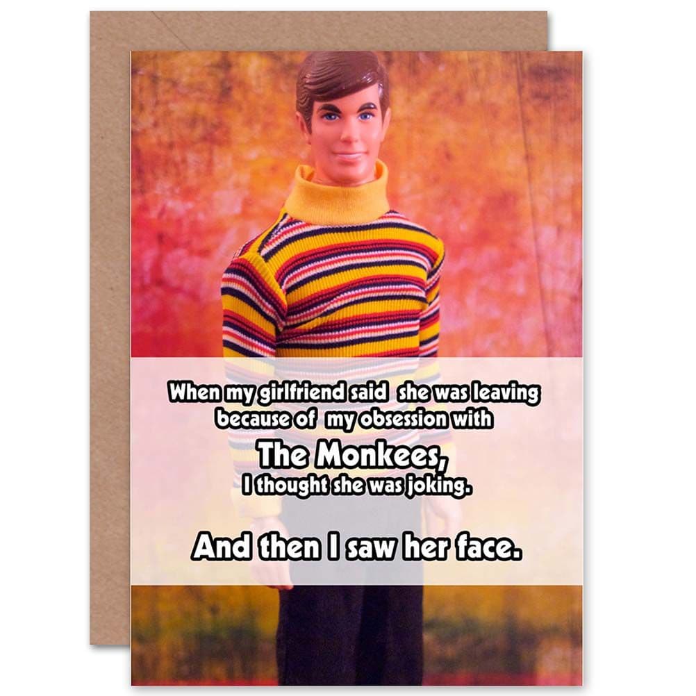 Funny Monkees Joke Greetings Card