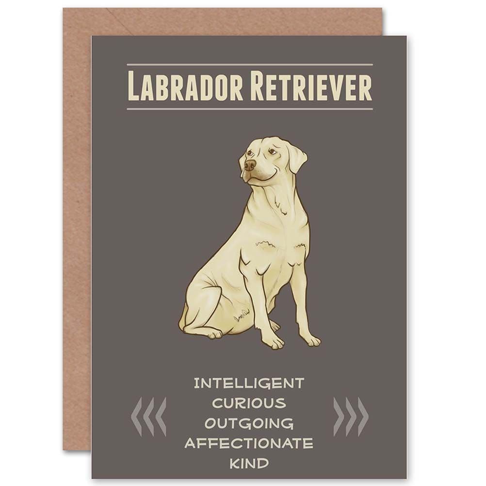 Dog Labrador Golden Greetings Card