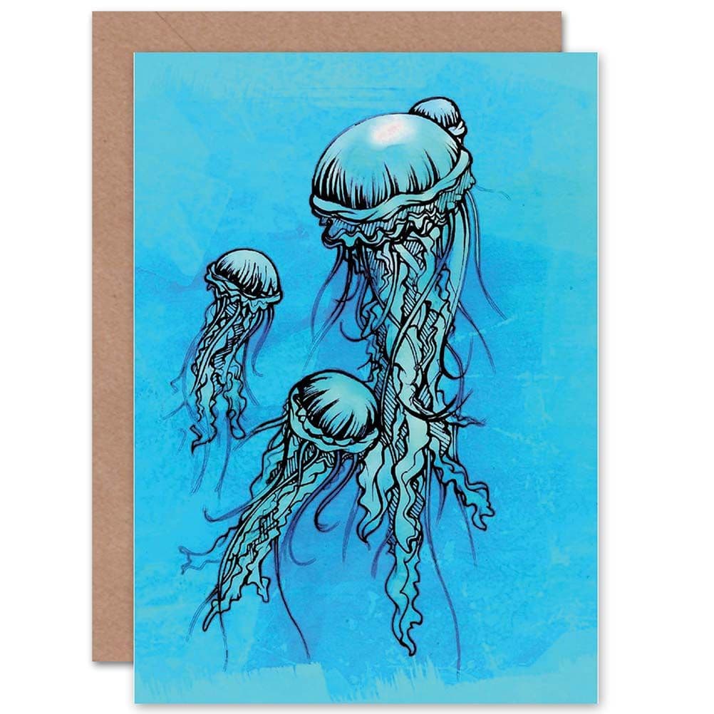 Jellyfish Underwater Fun Greetings Card