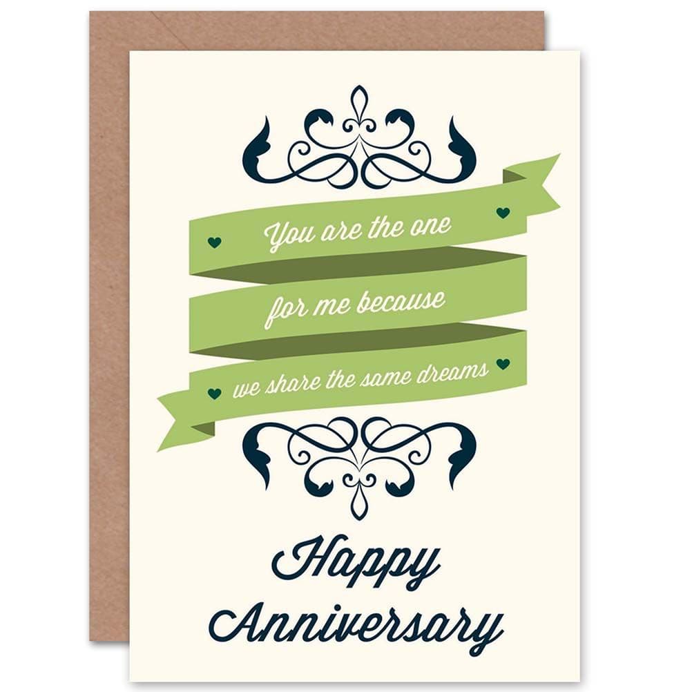 Happy Anniversary Same Dreams Greetings Card