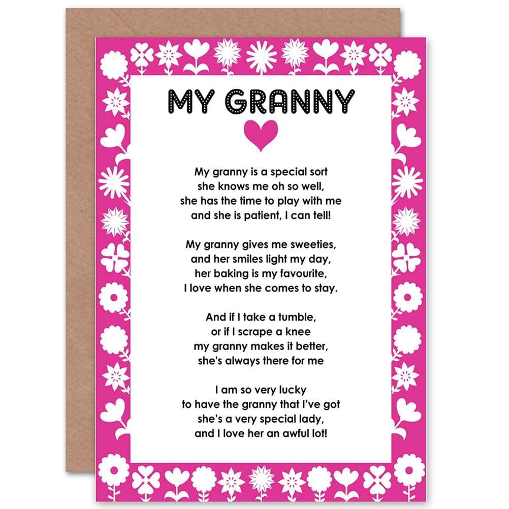 Granny Grandma Poem Love Greetings Card