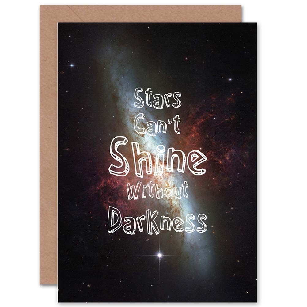 Stars Shine Darkness Space Greetings Card