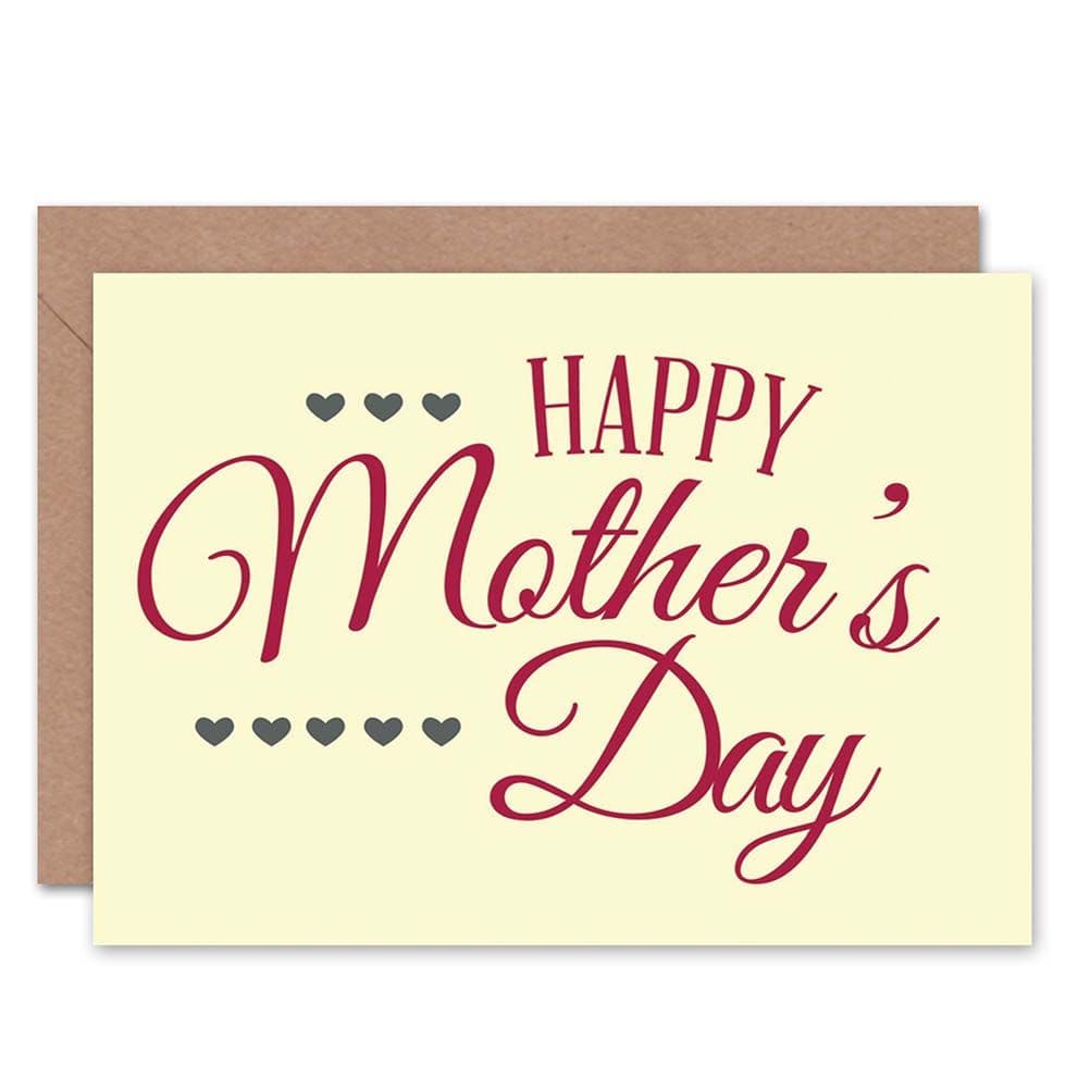 Elegant Typography Love Hearts Mothers Day Card
