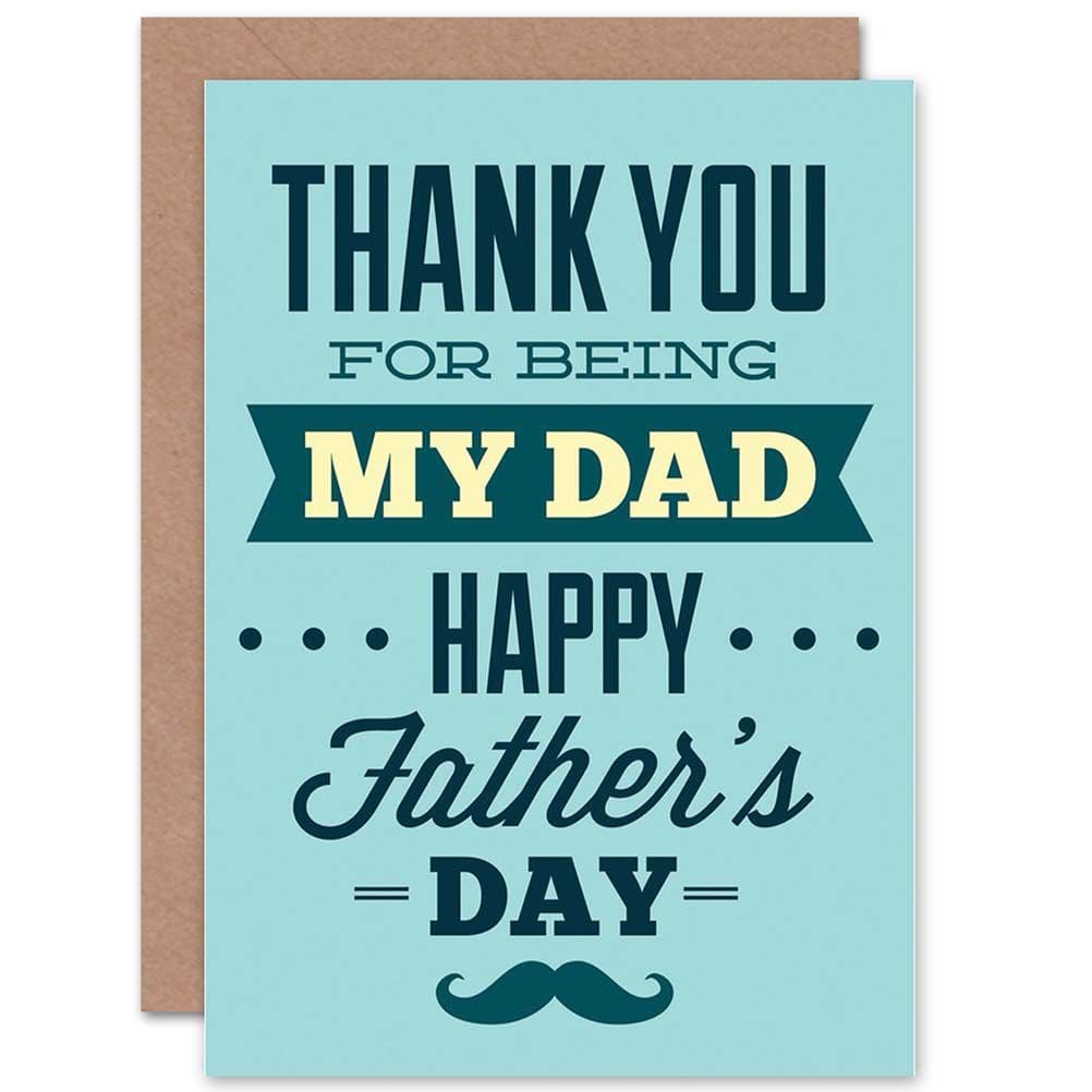 Fathers Day Thank You Dad Greetings Card