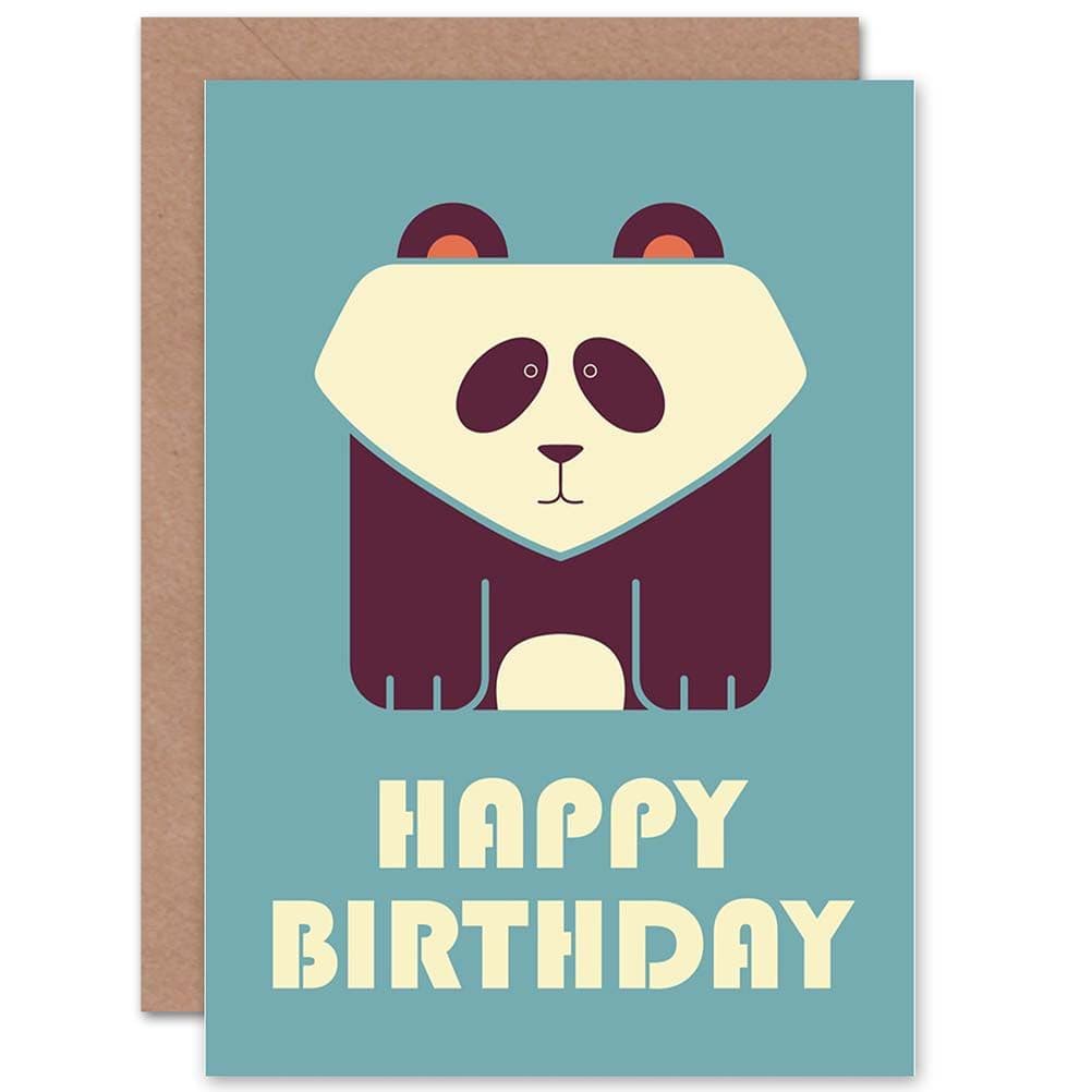 Birthday Panda Dark Greetings Card