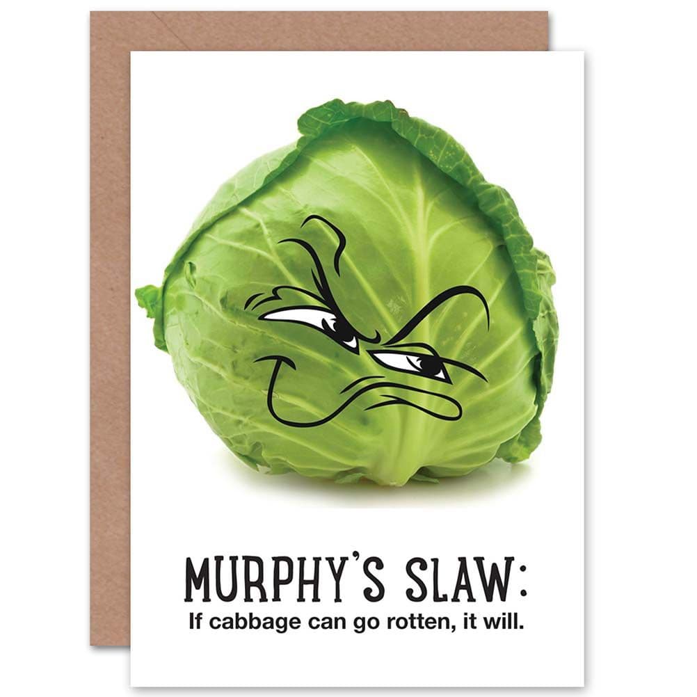 Occasion Cartoon Cabbage Funny Humour Greetings Card
