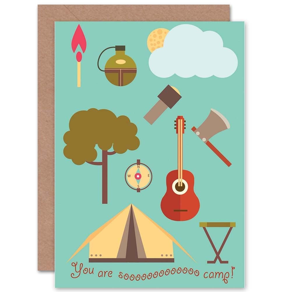 Best Friend Friendship Camp Camping Funny Greetings Card