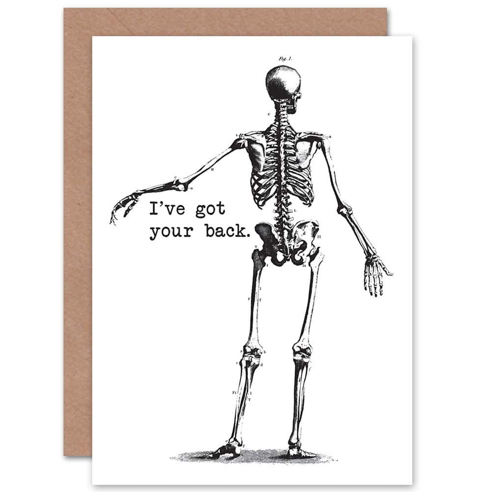 Friendship Skeleton Bones Funny Greetings Card