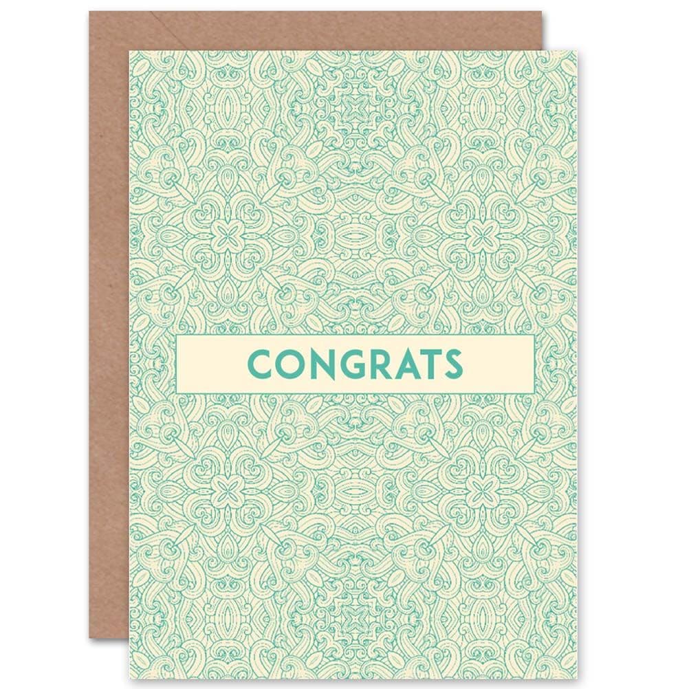 Congratulations Ornate Pattern Greetings Card